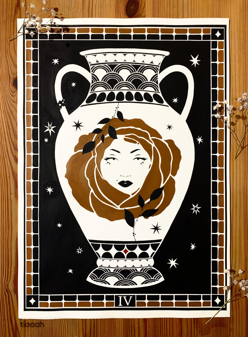 IV. / 2025 / acrylique et feutre sur papier / H : 42cm L : 29,7 cm.